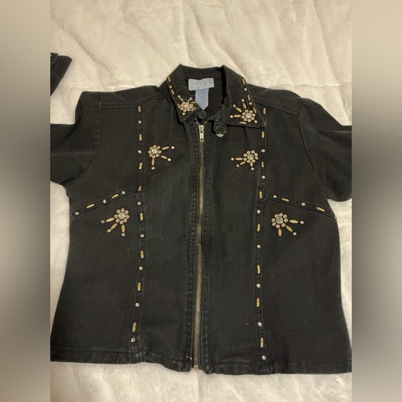 Vintage Embellished Black Jacket - Picture 6 of 11